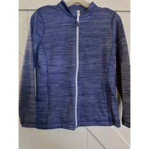 T By Talbots Athletic‎ Jacket Womens P Small Heather Blue Full Zip Pockets